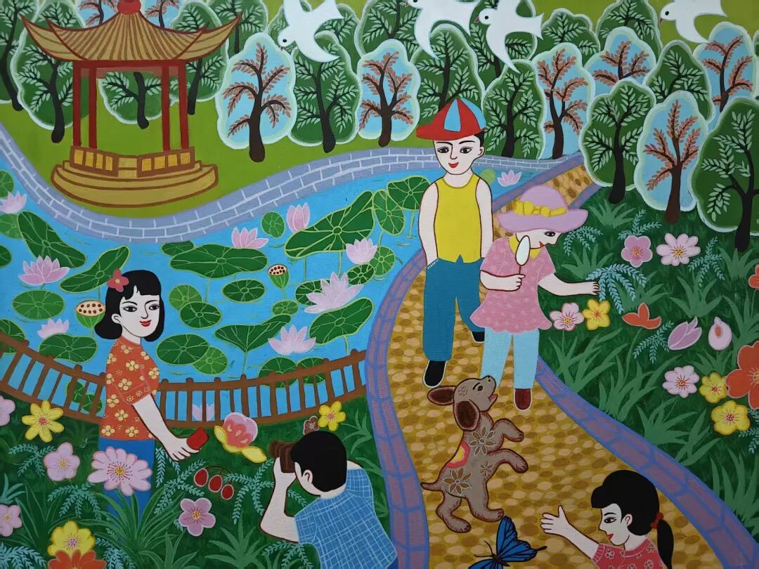 《公园假日》——周春丽作品